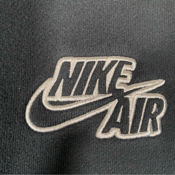 Nike Sportswear Air Crew Neck XL Short Sleeve Sweatshirt Shirt Black Pullover - Picture 6 of 11